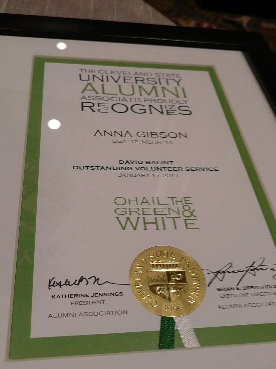 AnnaMLRHR's tweet photo. #honored @CSU_Vikings #CLEStateYAC #YoungProfessional https://t.co/HVYx0P5juY