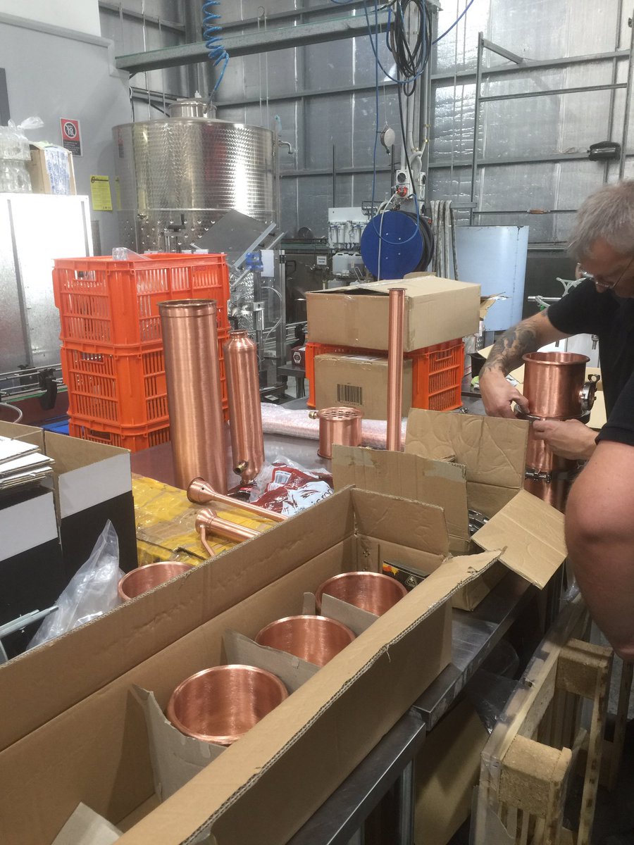 HunterDistiller's tweet photo. Construction is underway of our new third still. https://t.co/AOk4Tfh8Y8