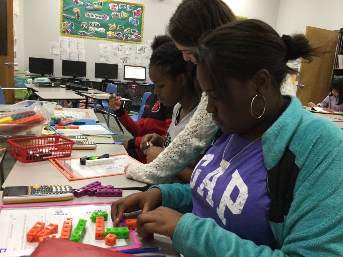 Renner_Math's tweet photo. Our 8th graders came back #RennerStrong from their long weekend! They loved working with the @PWSHWolves students! #bluenation https://t.co/aPRNHzWTQ9