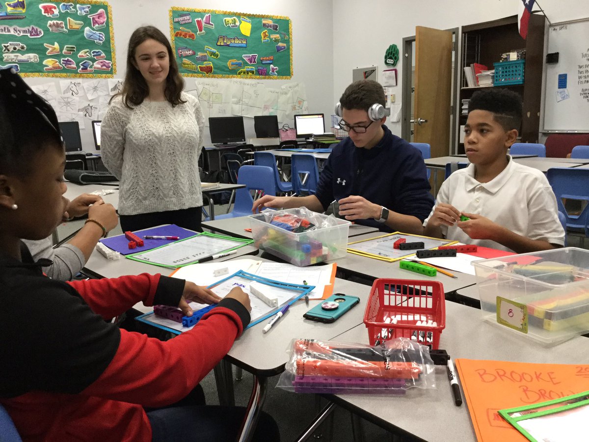 Renner_Math's tweet photo. Our 8th graders came back #RennerStrong from their long weekend! They loved working with the @PWSHWolves students! #bluenation https://t.co/aPRNHzWTQ9