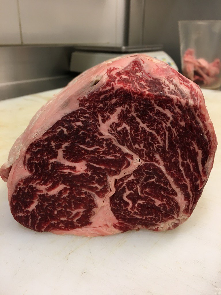 Old_Vines's tweet photo. @CacheCreekBeef beautiful marbling. On dinner menu at @Quails_Gate https://t.co/xpI8ms4xSN