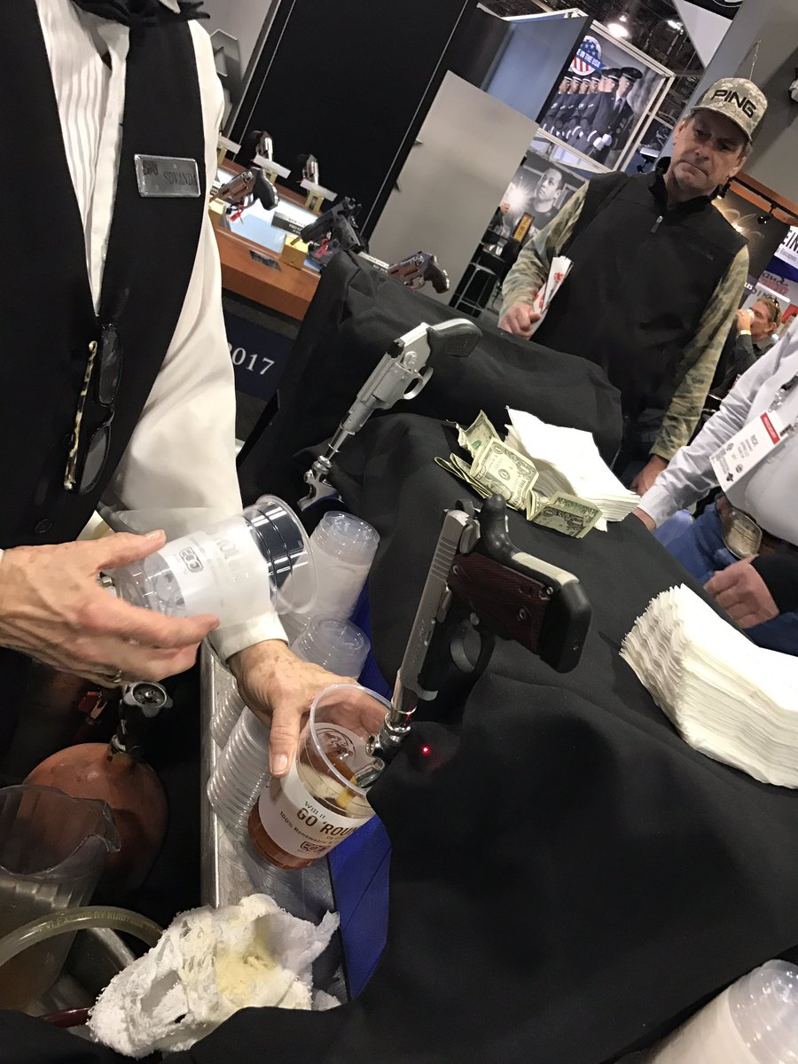 kimberamerica's tweet photo. It's beer thirty at the Kimber booth 11762 ! #Kimber #SHOTShow https://t.co/Qlfp9ENk8v