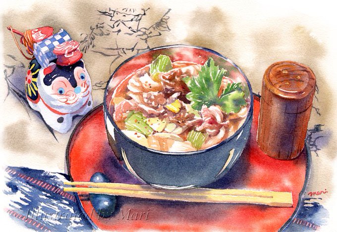 肉うどんのtwitterイラスト検索結果 古い順