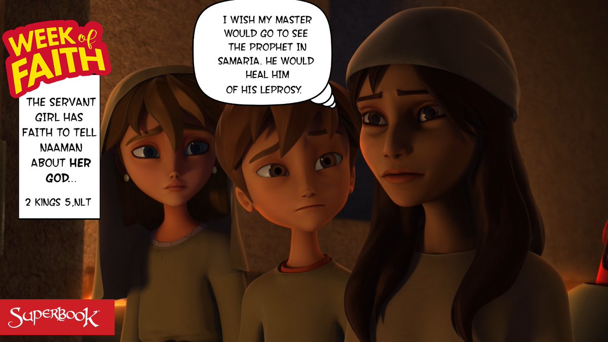 SuperbookTV's tweet photo. The Servant Girl has FAITH! Enjoy this scene on our YouTube channel: https://t.co/QaIzJjBRlA

#WeekOfFaith #Superbook #Bible #DailyVerse https://t.co/FB32mHXUrd