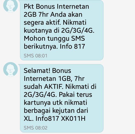 Admin <a href="/myXL/">XL</a> saya gagal paham dengan bonus ini, info awal.dapet bonus 2GB 7hr. Tpi kok yg aktif 1GB 7hr