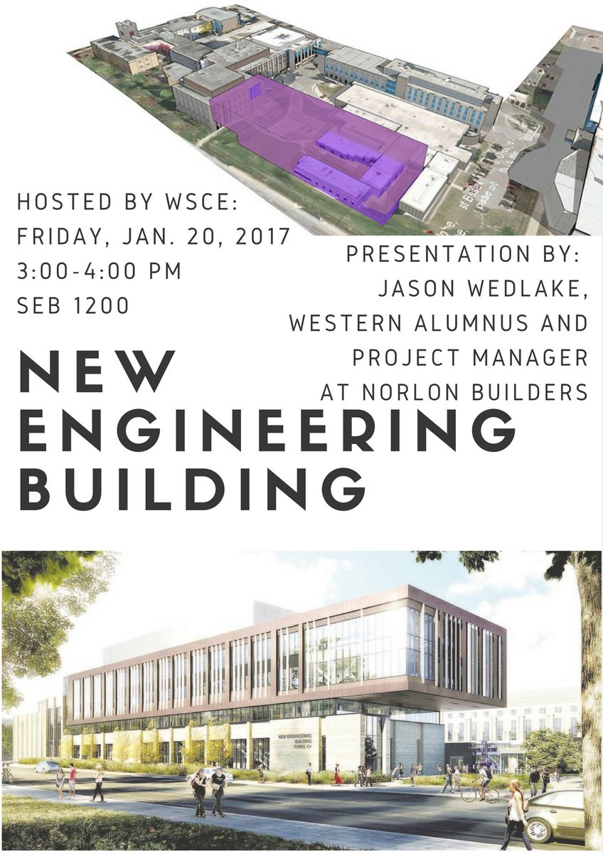 CSCEWestern's tweet image. Want to learn about construction management? Come out to our presentation on Friday Jan 20 from 3:00-4:00PM in SEB 1200!