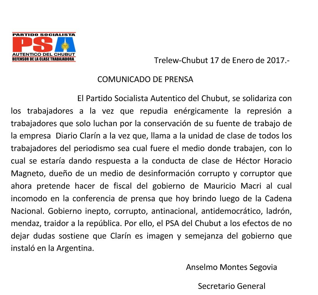 PSA CHUBUT tweet media