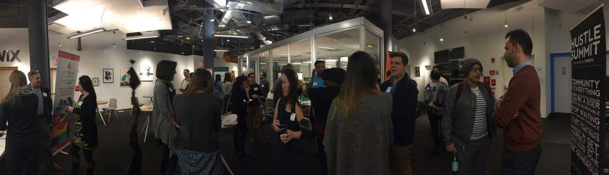FindSpark's tweet photo. Our #FindSpark employers & speaker alumni happy hour is a blast! Thx to our partner @ArrowPromo ! #WixEvents https://t.co/xdVPjEOHbA
