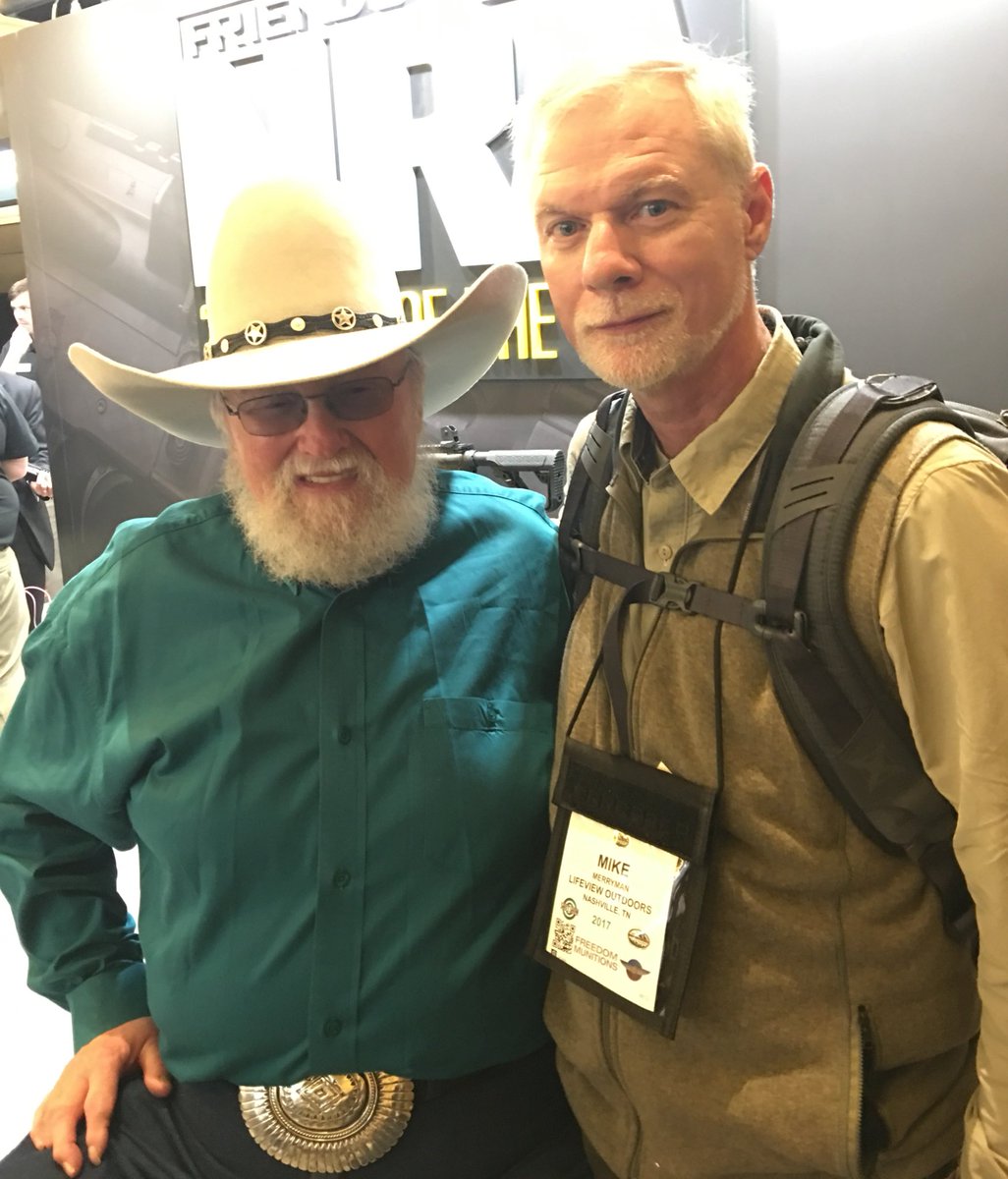 Mike was honored to meet country music legend and #nashville native <a href="/CharlieDaniels/">Charlie Daniels</a> at the <a href="/DanielDefense/">Daniel Defense</a> booth at <a href="/nssfshotshow/">SHOT Show</a>. #SHOT2017