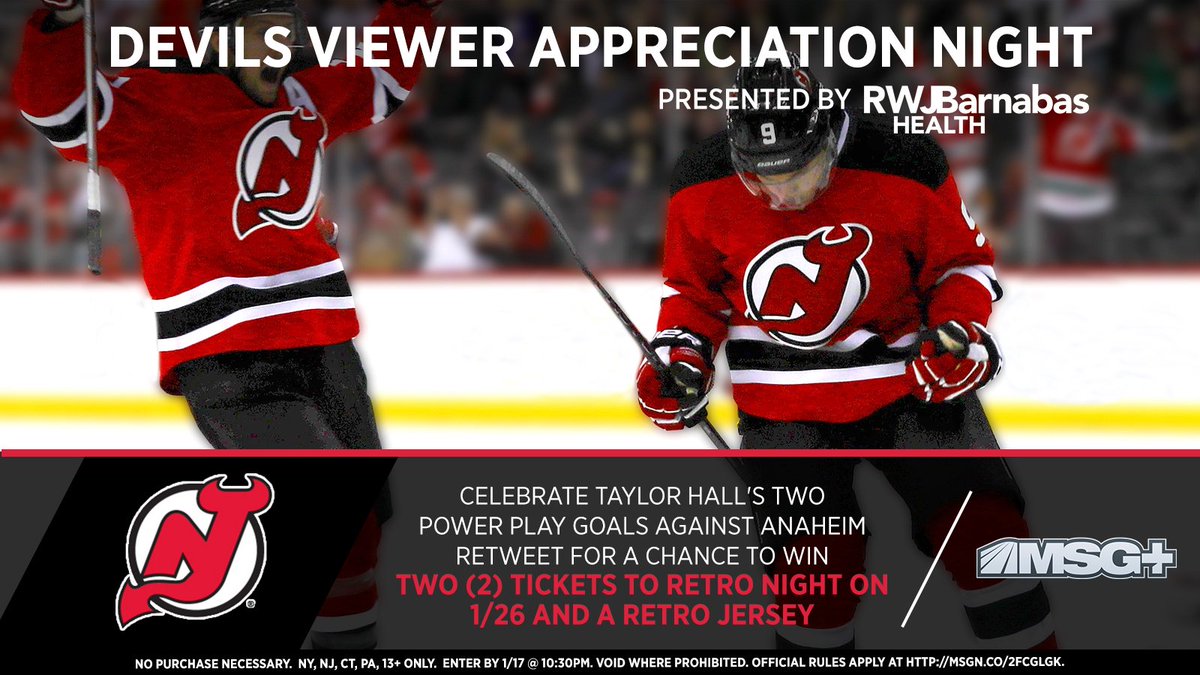 MSGNetworks's tweet photo. RT if you celebrate twice as hard when @Hallsy09 scores on the power play. 🚨🚨 Watch the @NJDevils on MSG+ to see if you've won! #NJDonMSG https://t.co/tZwRcdj5jJ