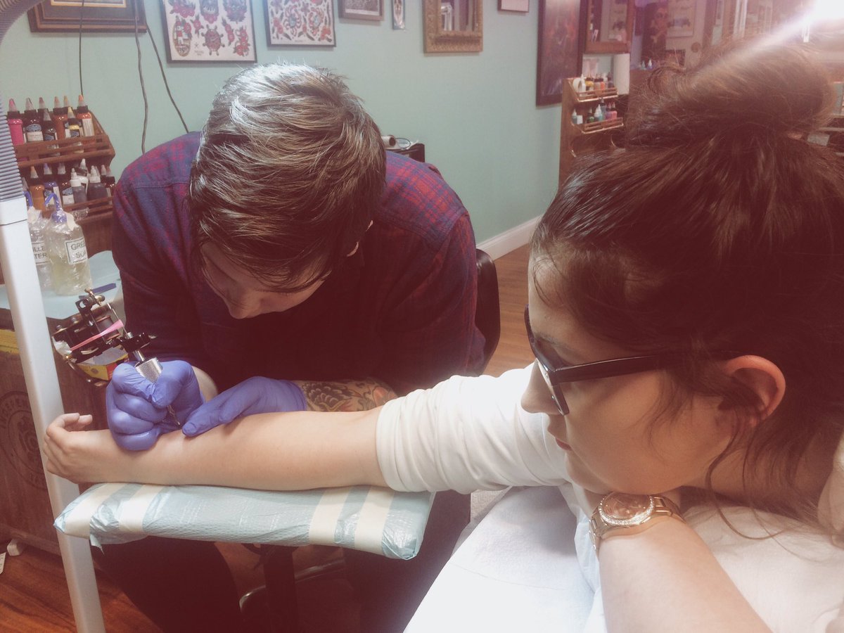 kaitlynchanger's tweet photo. promised you from the beginning that you would do my first tattoo & i kept my promise. so proud ❤️ #changerforlife @WonderPunchJuas https://t.co/nPokMFv7Tb