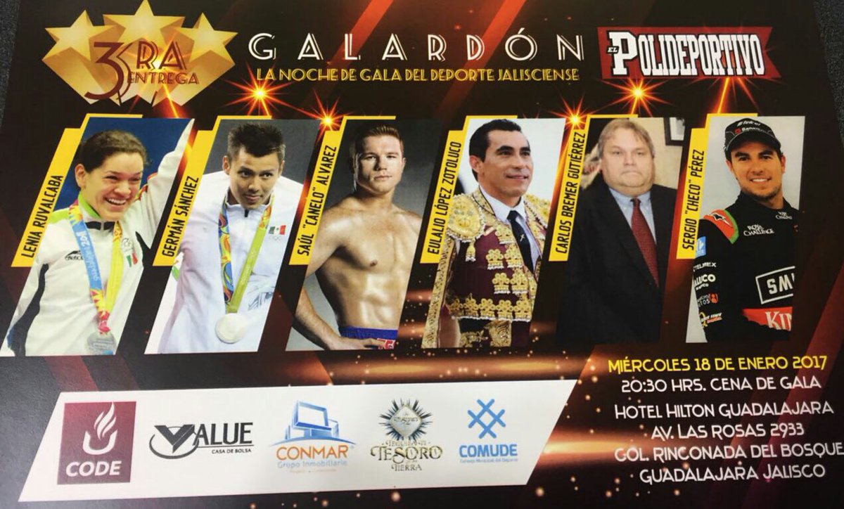 Miercoles 18 de Enero seré galardonado por mi Trayectoria Taurina por la Revista Polideportivo junto a destacados deportistas