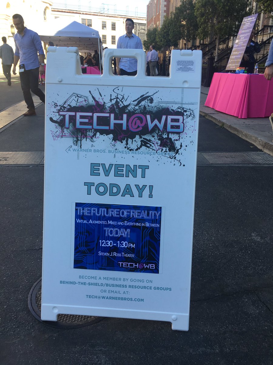 MasonJarVR's tweet photo. On the Warner Brothers Studios lot today at Tech@WB presenting "The Future of Reality" VR/AR Event. #VR #Virtualreality. https://t.co/VOnOVQoFcI