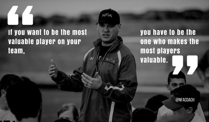 jcboice's tweet image. If you want to be the most valuable player on your team, you have to be one who makes the most players valuable. NFA Coach @CoachDubMaddox