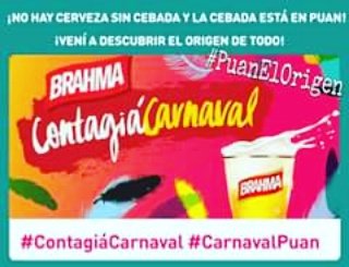 En Puan queremos #ContagiáCarnaval Comparti la imagen asi participamos del concurso de Brahma #ContagiáCarnaval