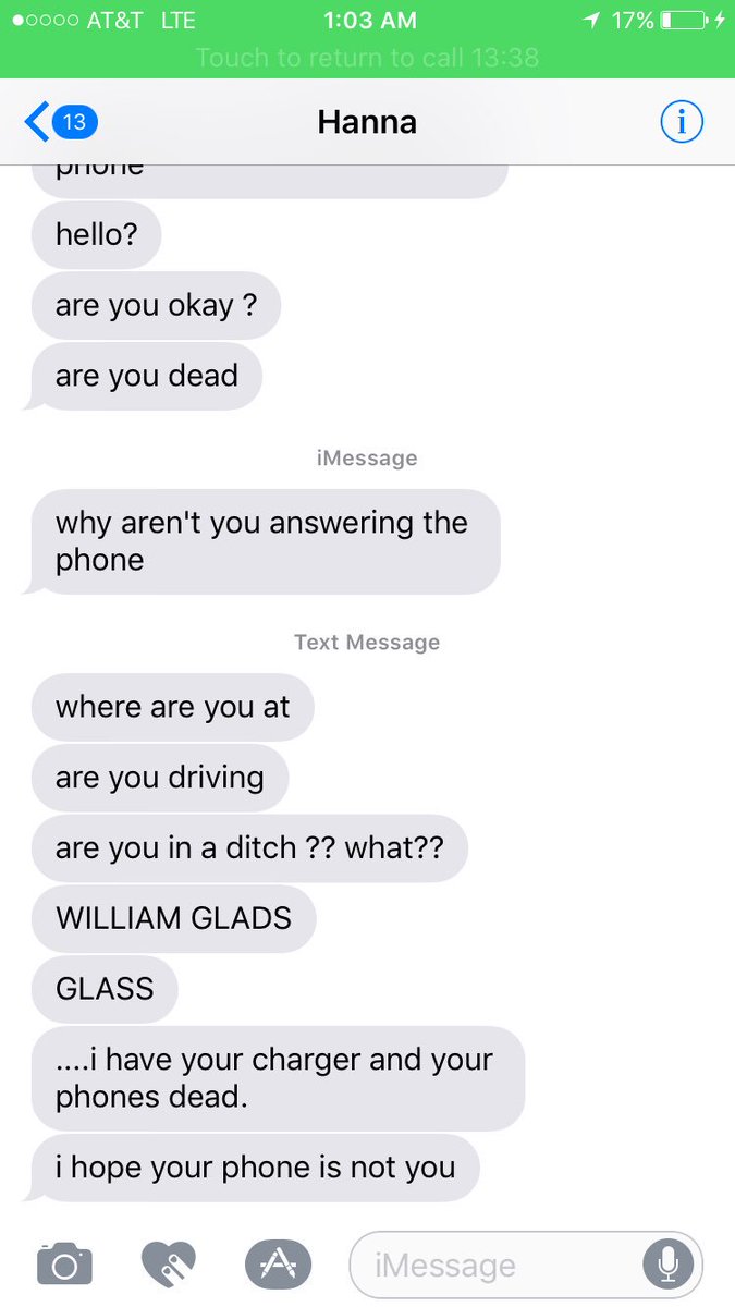 williamglass13's tweet photo. @hannaelaineee well at least I know you are worried about me https://t.co/twvJU9Bl3H