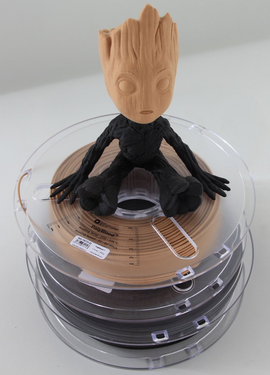 Polymaker_3D's tweet photo. BabyGroot is going on a secret mission with its tactical #tutleneck #JamesBond 🙂😉
(printed in #PolyWood and #ProMatte)
#3Dprinting #groot https://t.co/5AfnboKWKn
