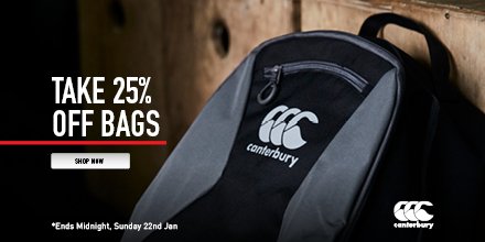 CCCNZ's tweet photo. Train in style wherever you go. Grab 25% Off selected bags - offer ends Sunday #CommittedToTheGame
https://t.co/5vaQt6GDTa https://t.co/8X8m6OaXog