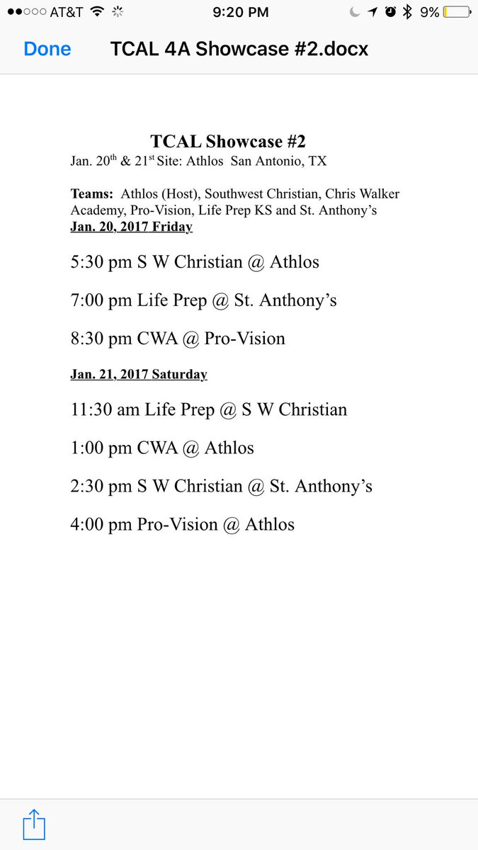 CWABasketball's tweet photo. @AlamoCityHoops1 @StAnthonyHOOPS @athloshoops @ProvisionMore @lifeprepBB @SCAhoops UPDATED SCHEDULE https://t.co/66zD9cdnrG