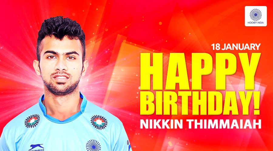 TheHockeyIndia's tweet photo. A big shout-out to the Indian Men Hockey Team's @thimmaiah28 as the lethal striker celebrates his birthday on 18 January. https://t.co/xyWwx6eZLu