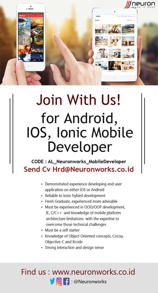 Open Recruitment :
1. IOS Development
2. Android Development
3. Ionic Development
4. Web Development

<a href="/jobsbandung/">jobsbandung</a> <a href="/IDJobfair/">Jobfair Indonesia</a> <a href="/LokerBandung/">Info Kerja Bandung</a>