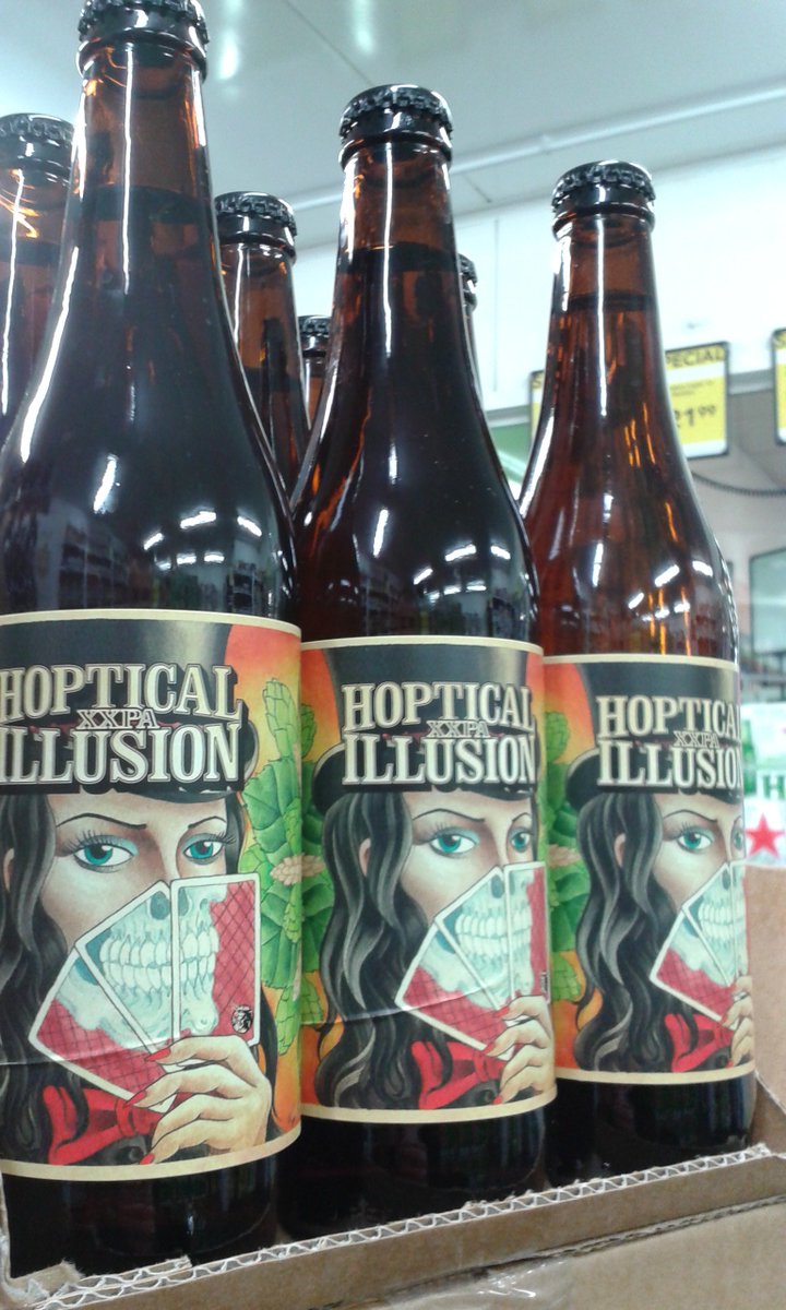 Instore now <a href="/LiquorlandNM/">Liquorland Newmarket</a> and tasting damn fine - 'Hoptical Illusion' double IPA from <a href="/LibertyBrewer/">Liberty Brewing Co</a>
