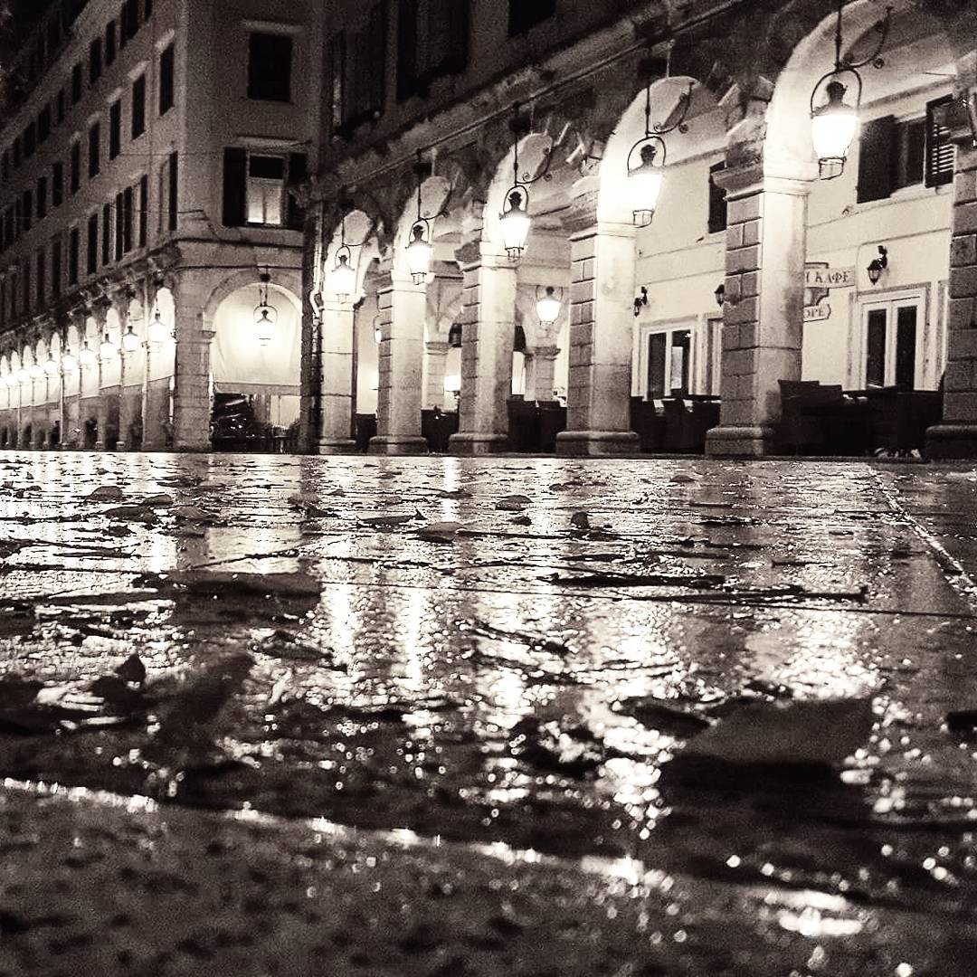 Tysntny's tweet photo. Rainy walks and a hot cup of chocolate or a glass of wine at Liston. Let it rain #travelco #corfu #travelgram… https://t.co/SMstrnG3BF https://t.co/qeJRZzGyAl