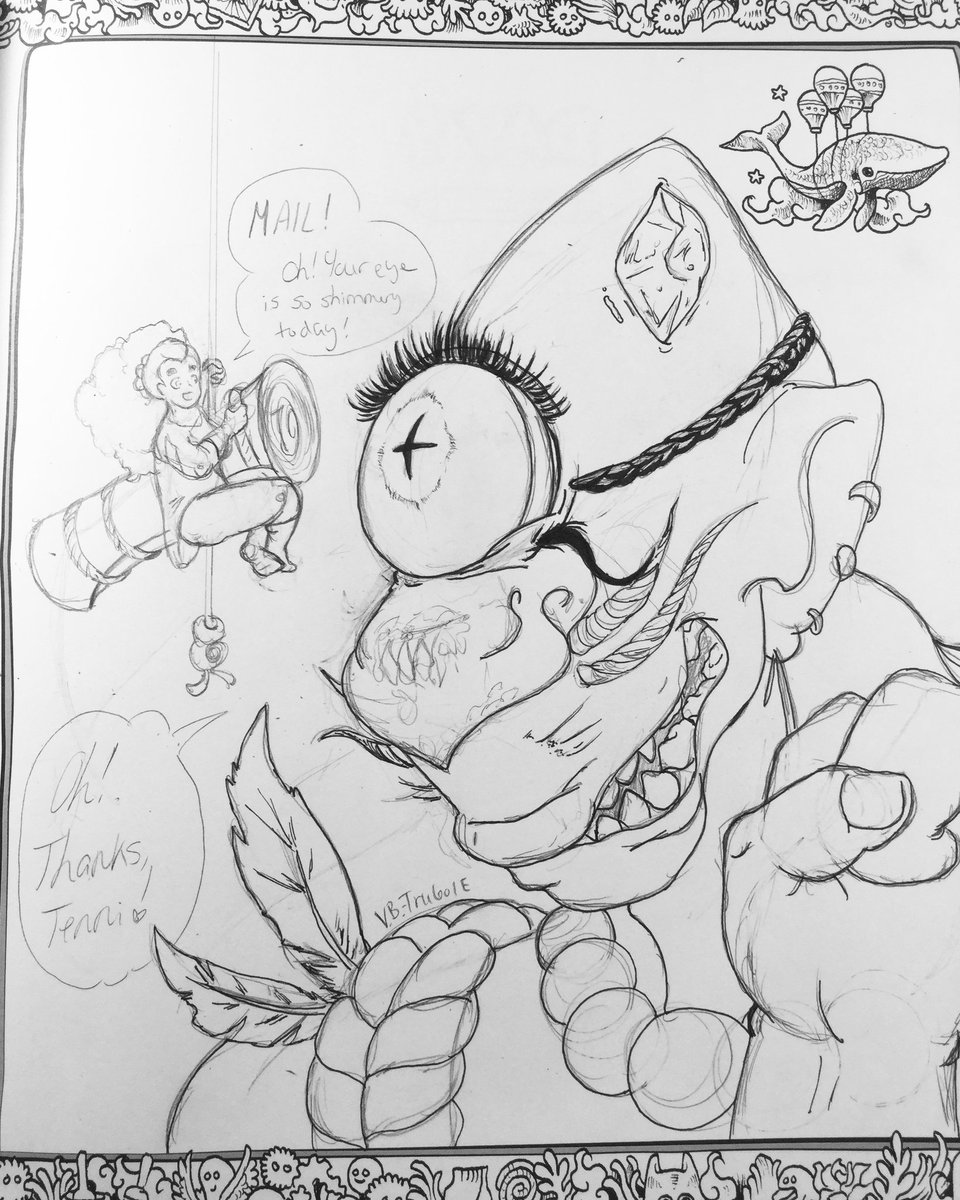 tru6ole's tweet photo. #Tennashii is just #swinging on by. Here's your #order!

#Tru6olE #vbtru6ole  #mangaart #indiecomics #anime #oc #delivery #mail #monster https://t.co/yydV2KtIHG