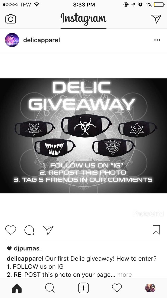 DelicApparel's tweet photo. Head on over to Instagram to entry our FREE mask giveaway! IG: DelicApparel 💕 https://t.co/pIWb88Yw7q