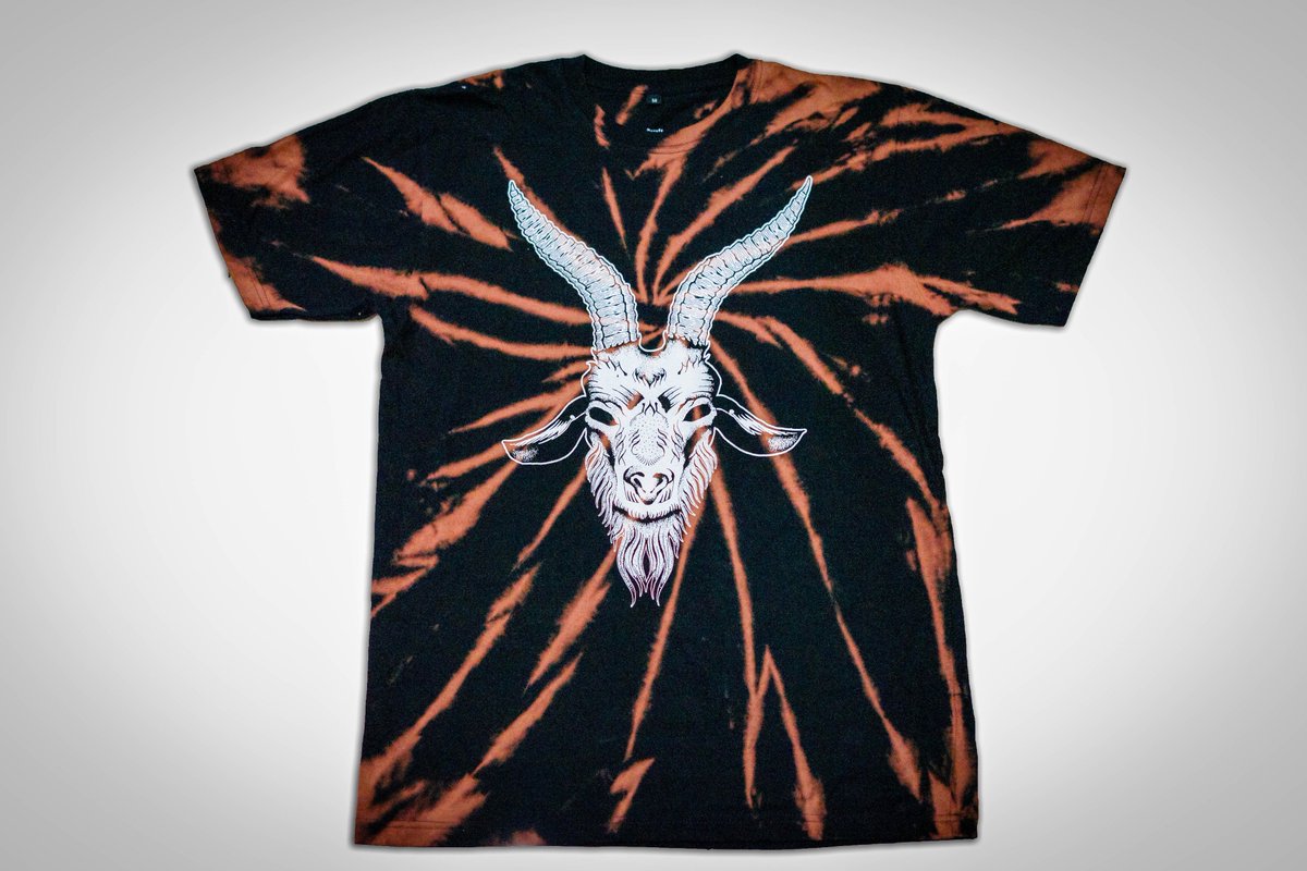 stuffoccult's tweet photo. CURSED OF THE GOAT TieDye tee | idr : 149k | size M,L,XL | text us to order phone / WA : +6281510731756 https://t.co/p2x3CMZ2tI