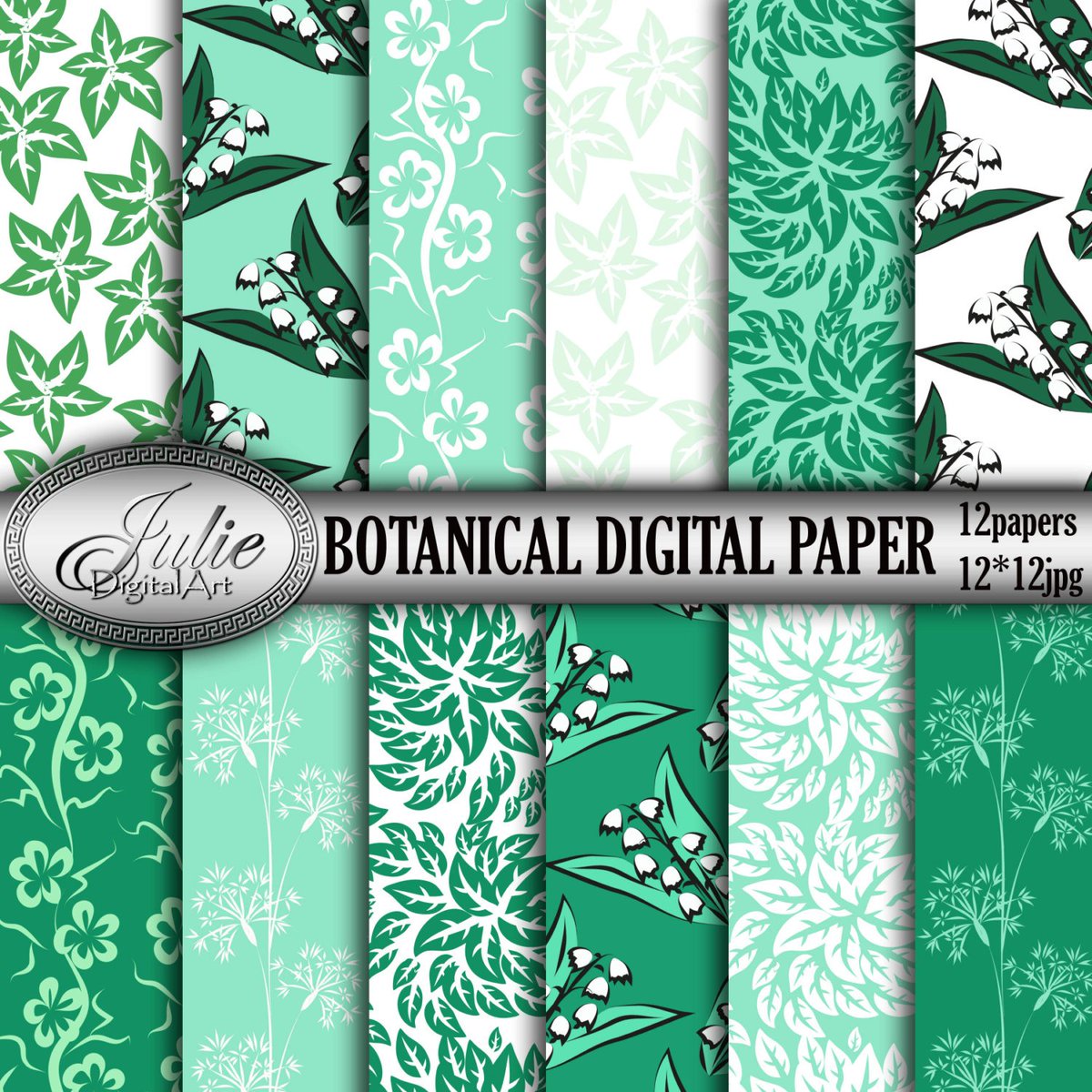 kebab75's tweet image. Botanical digital paper, floral patterns, mint leaf backgrou… etsy.me/2j75PuO #JulieDigitalArt #GreenPattern