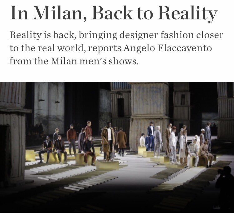 FranciValsecchi's tweet photo. . Milan men's fashion shows . #angeloflaccavento #milan #realworld #change #mmu https://t.co/sk0saCNyJL