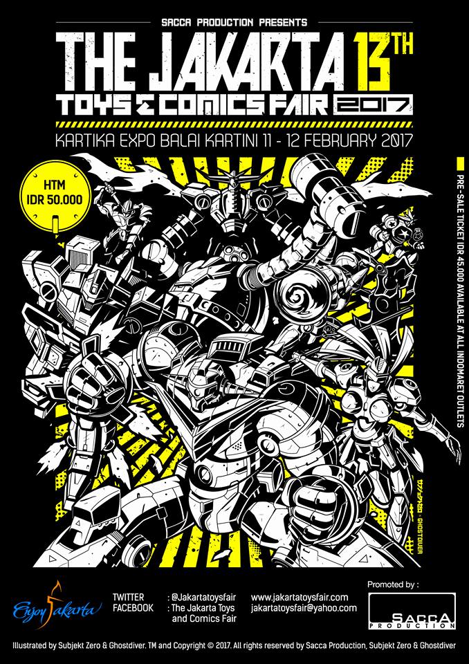 JakToysFair's tweet photo. Siang semua..kita sudah ada poster untuk Jakarta Toys &amp; Comics Fair ke 13! 11-12 Feb 2017 di Kartika Expo https://t.co/xDcjsu1ilo