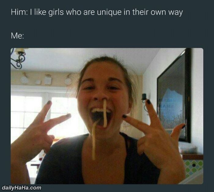 funnyordead_'s tweet photo. Every Girl Is Unique In Her Own Way #FunPicOrDead https://t.co/z41s1EtmHH