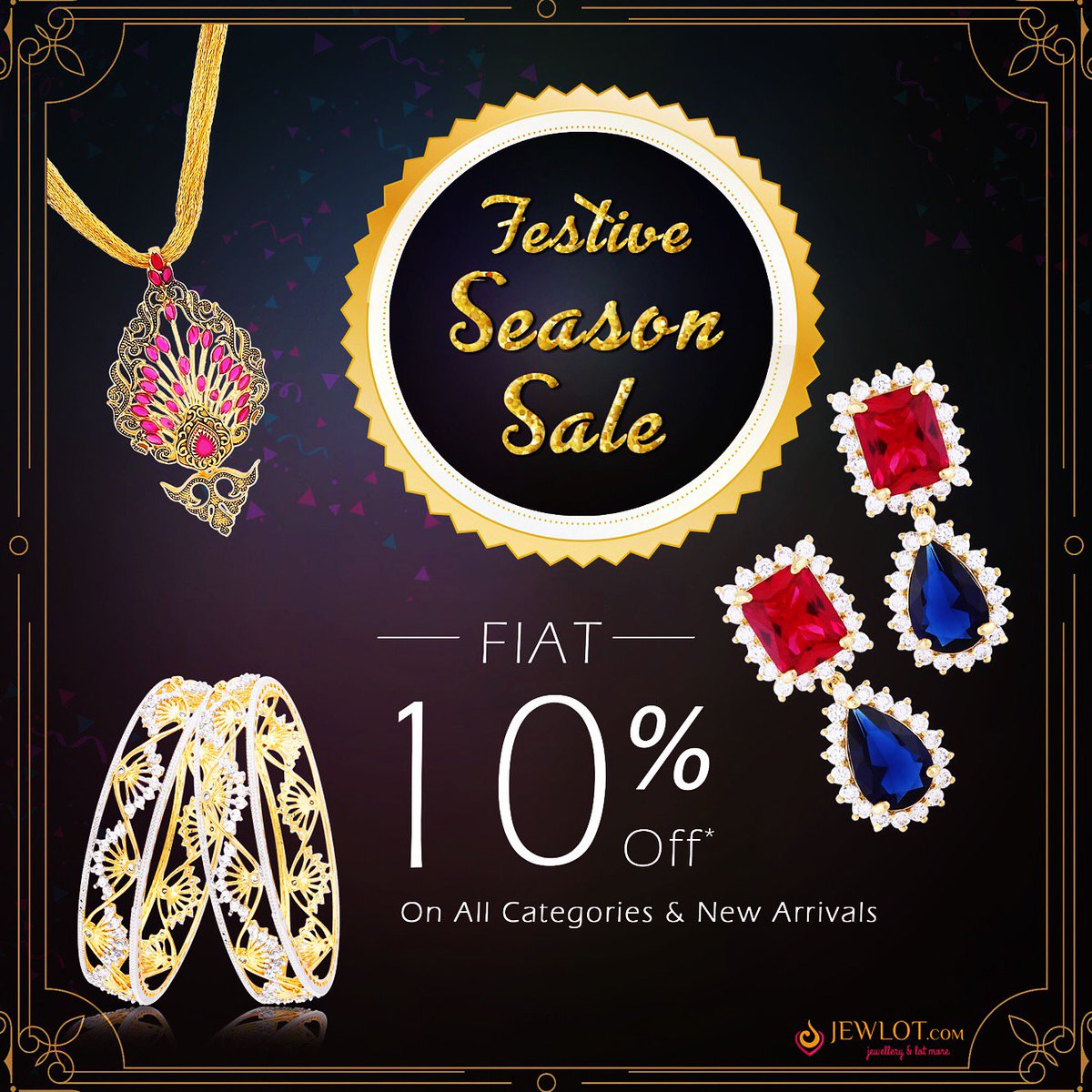 Jewlott's tweet photo. Festive Season SALE, Flat 10% Off On Your Favourite Jewellery♥
Coupon Code "sale10"
#jewlot #sale #offer
shop @https://www.jewlot.com/ https://t.co/lIKOCNrs5y
