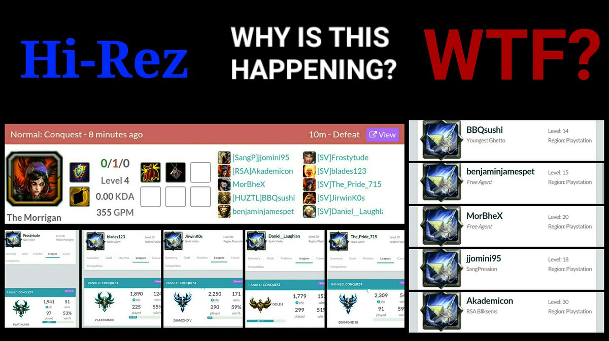 Akademicon's tweet photo. When will the Matchmaking on PS4 be fixed.  This is getting out of hand @SmiteGame @HiRezSavvy @PonPonSmite @HiRezHinduman #smite #smitegame https://t.co/16NKr8KhsH