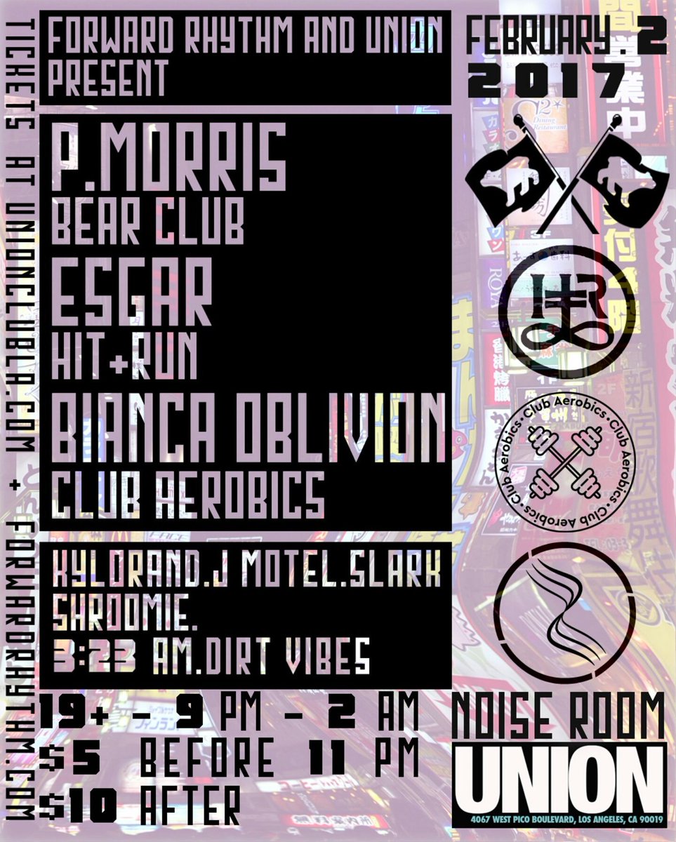 ForwardRhythmLA's tweet photo. First line up of 2017!! 🔥🔥👀
@pmorris 
@EsgarSounds 
@biancaoblivion
It's Going to be a great year 🙏
#hiphop #house 
https://t.co/38rzqBCdei https://t.co/wMvTs1lG5w