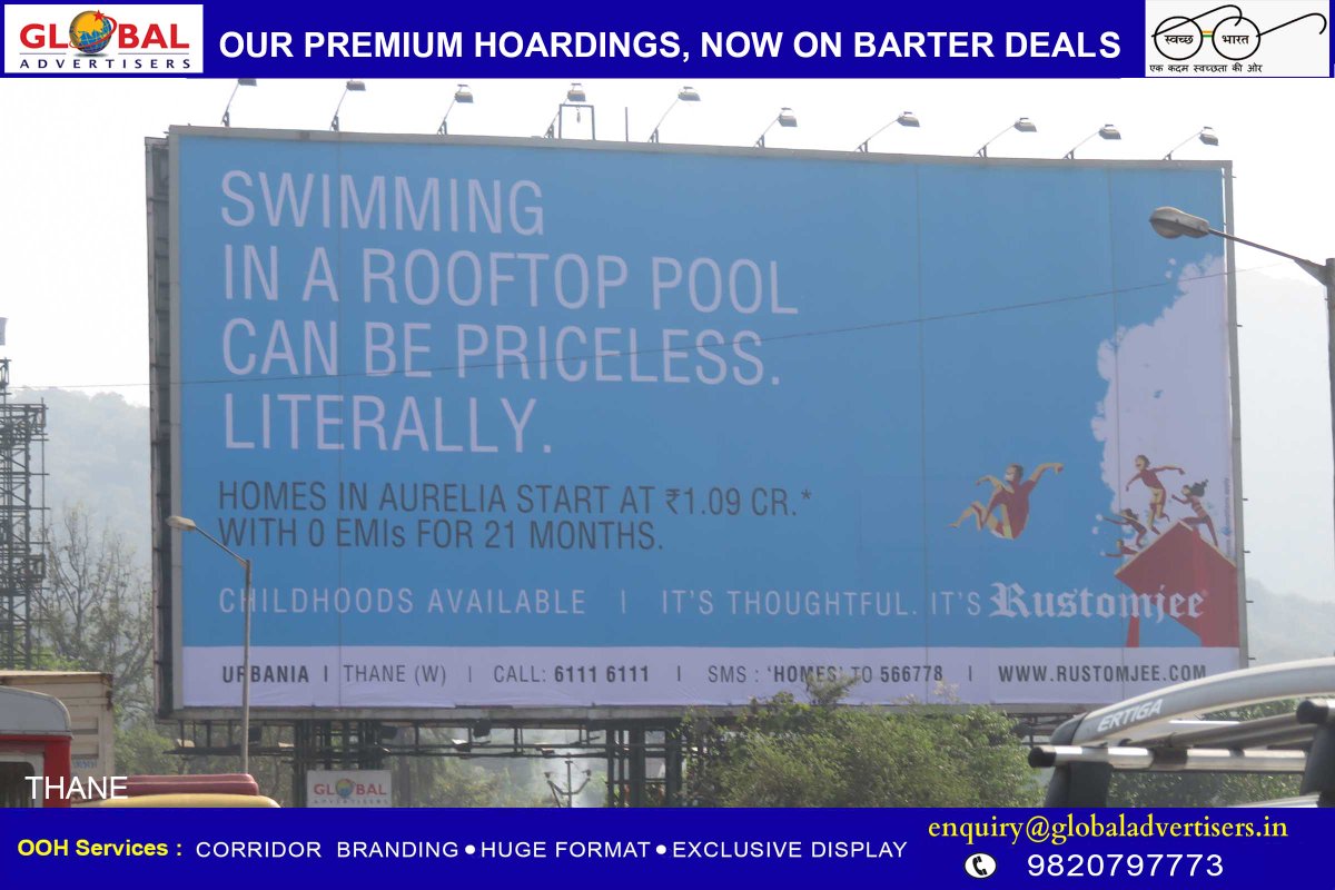 GlobalAdvtOOH's tweet image. Global Advertisers Engages Hoardings For @RustomjeeSpaces 

#OOHCampaign #PropertyPromotion #Advertising