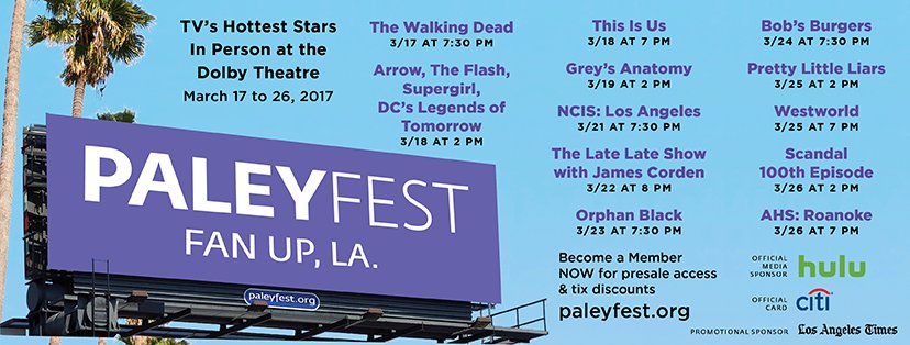 Pick Your Own PaleyFest Experience! Enter to #win passes here: laweekly.com/promotions/fre… #contest #PaleyFest <a href="/paleycenter/">PaleyCenter</a>