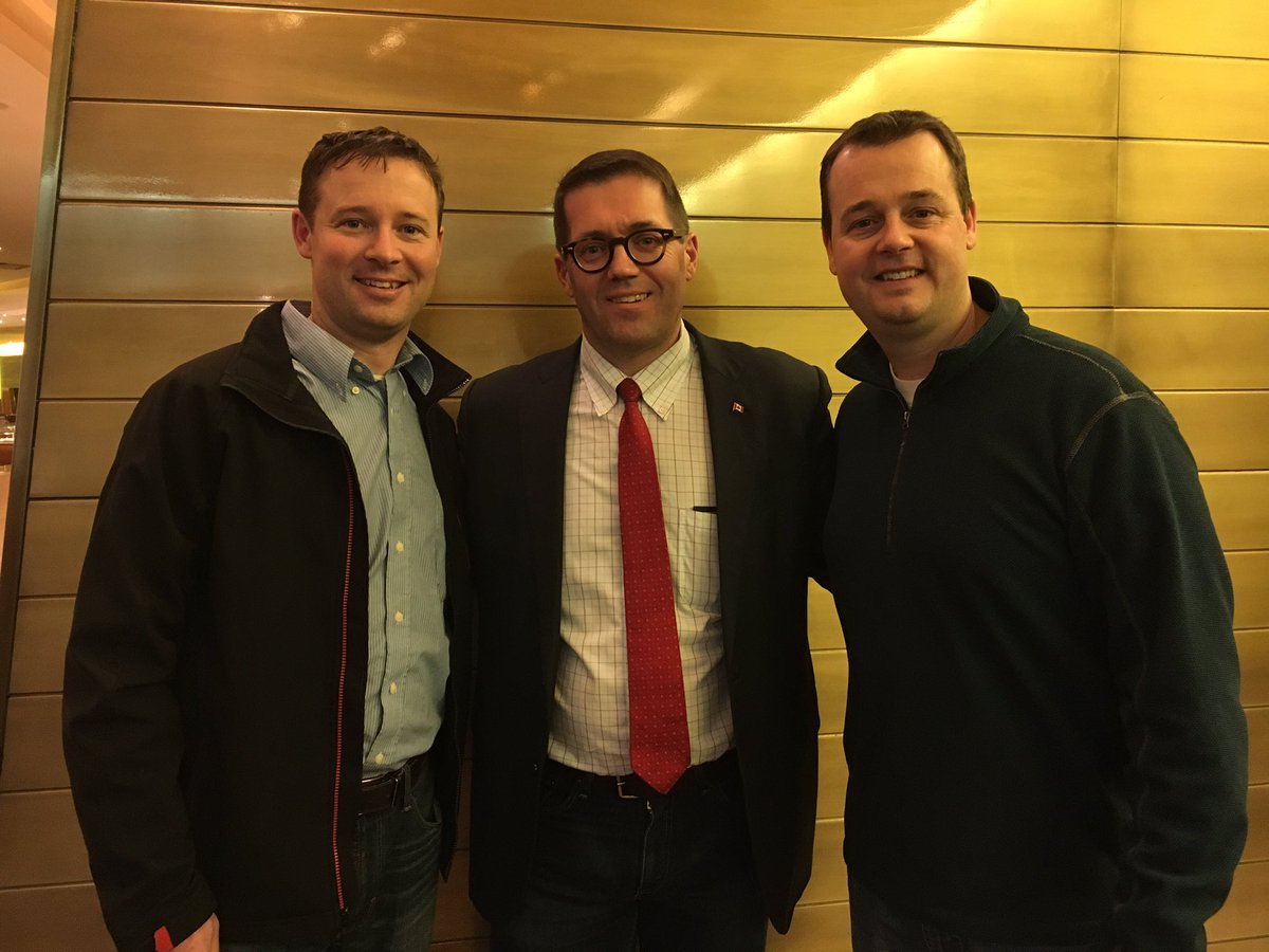 Good dinner and visit with "Canada in the Rough" tv show hosts Kevin &amp; Paul <a href="/BeasleyBros/">Canada in the Rough</a> <a href="/nssfshotshow/">SHOT Show</a> #SHOTshow2017 #proudCanadians