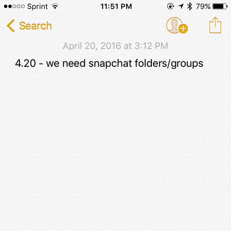 coopwhip's tweet photo. Proof I predicted Snapchat Groups... only one problem. Snapchat fucked up the experience #Snapchat #UX #SnapGroups #WastedTalent @UXderps https://t.co/niaqy3I9jJ