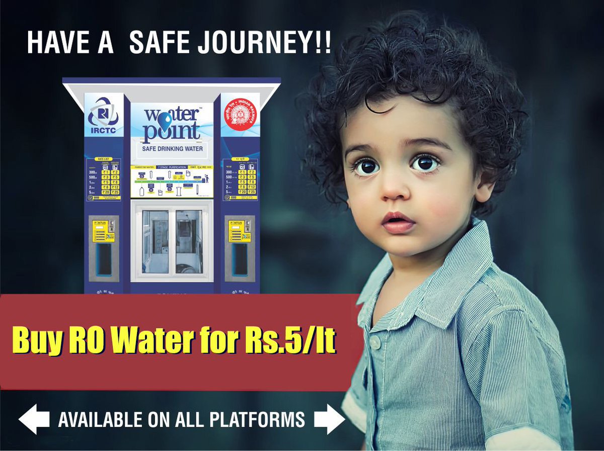 WaterPointi's tweet photo. #safejourney #IndianRailways Buy Safe Drinking water at Railway platforms https://t.co/C1jcRF2sll