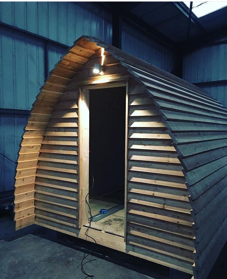 <a href="/thedenco/">The Den Company</a> stoked to be working with these #wood #electrical #local specialists! 3 #Glamping pods on their way! #NorthDevon