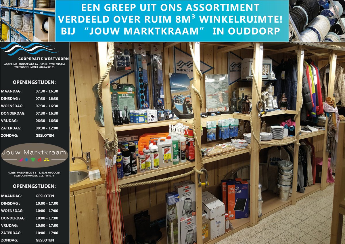 Coöperatie Westvoorn nu ook bij "Jouw marktkraam" in Ouddorp.