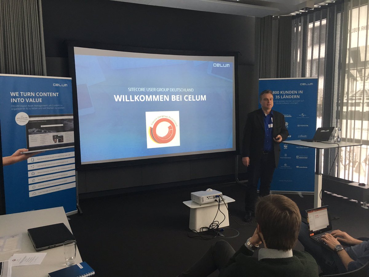 CELUM's tweet image. Awesome input at our partner event with @comspace and the @Sitecore usergroup in munich: Optimization via #DAM and website building. Go go!