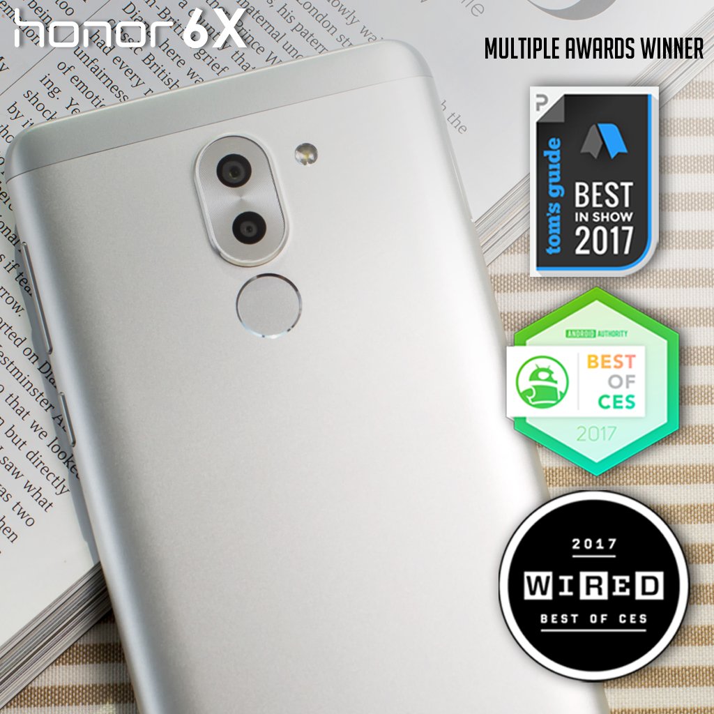 De Honor 6X won veel prijzen op de CES! vmall.eu/nl/honor-6x-32…