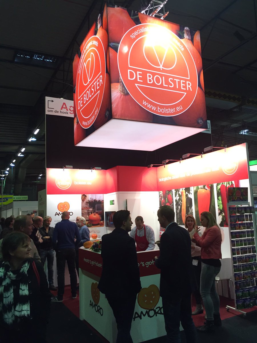 De #Amoro pompoensoep vliegt de pan uit <a href="/Biobeurs/">Biokennisweek</a> Kom je ook proeven? #biobeurs