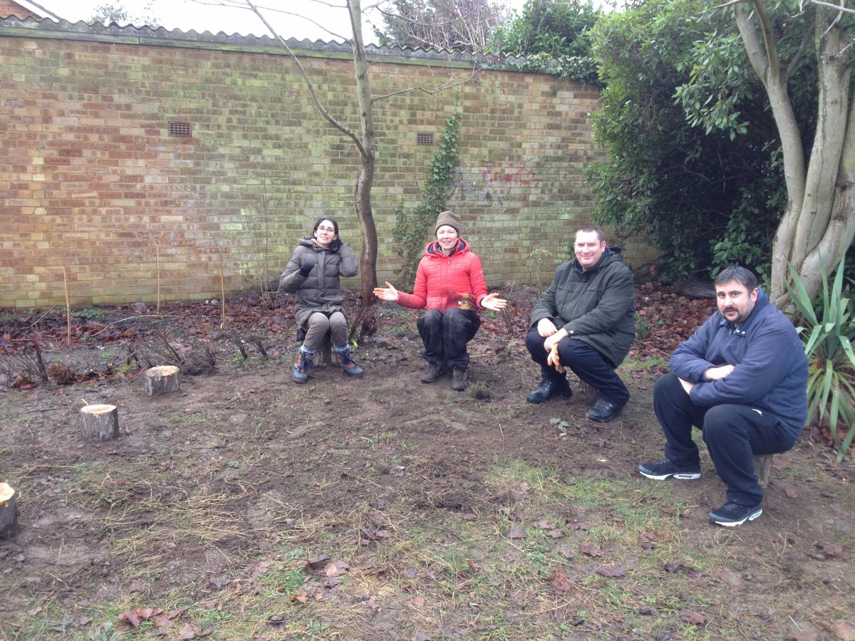 GG_Whitehall's tweet photo. 3 hours later.. hedgerow planted, log seats installed &amp; bramble cleared from the meadow! These volunteers are magical! #JoinInFeelGood https://t.co/lG5QgECBqn