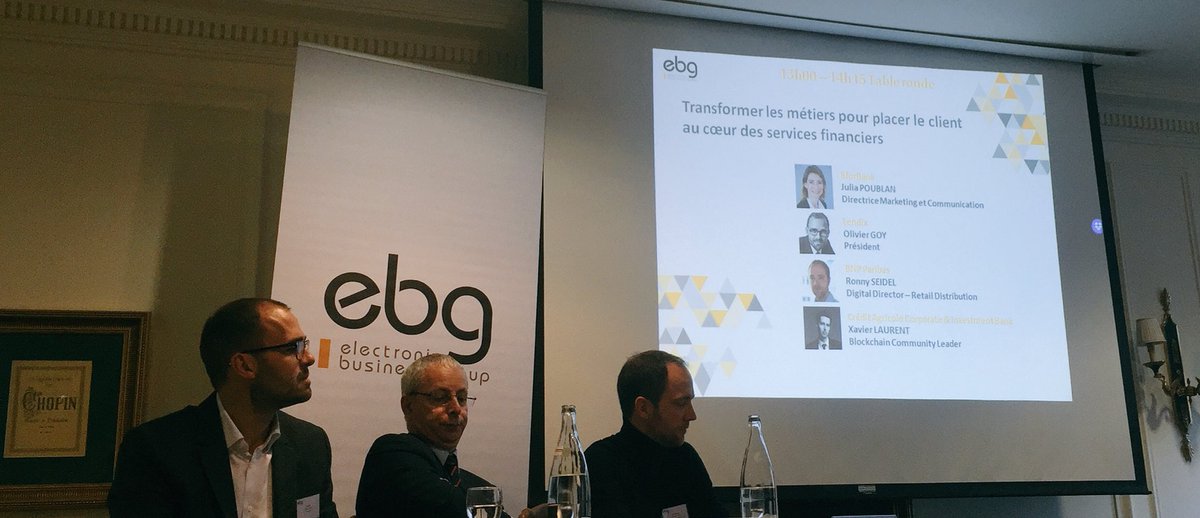 ClemenceBJ's tweet photo. Transformer les métiers pour placer le client au cœur des services financiers @ebg #fintech #blockchain #ux #data https://t.co/jQ8cJKUD1X
