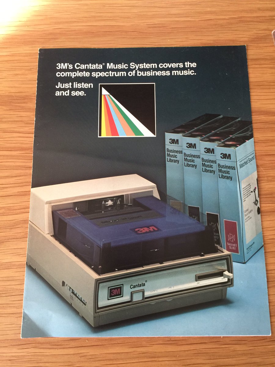 andyAVAVsystems's tweet photo. Just been hunting thru paperwork&amp;found the original sales flyer for the #Cantata #3M #BackgroundMusicSystem The Worlds Largest Cassette Cart https://t.co/fC3689wzbP